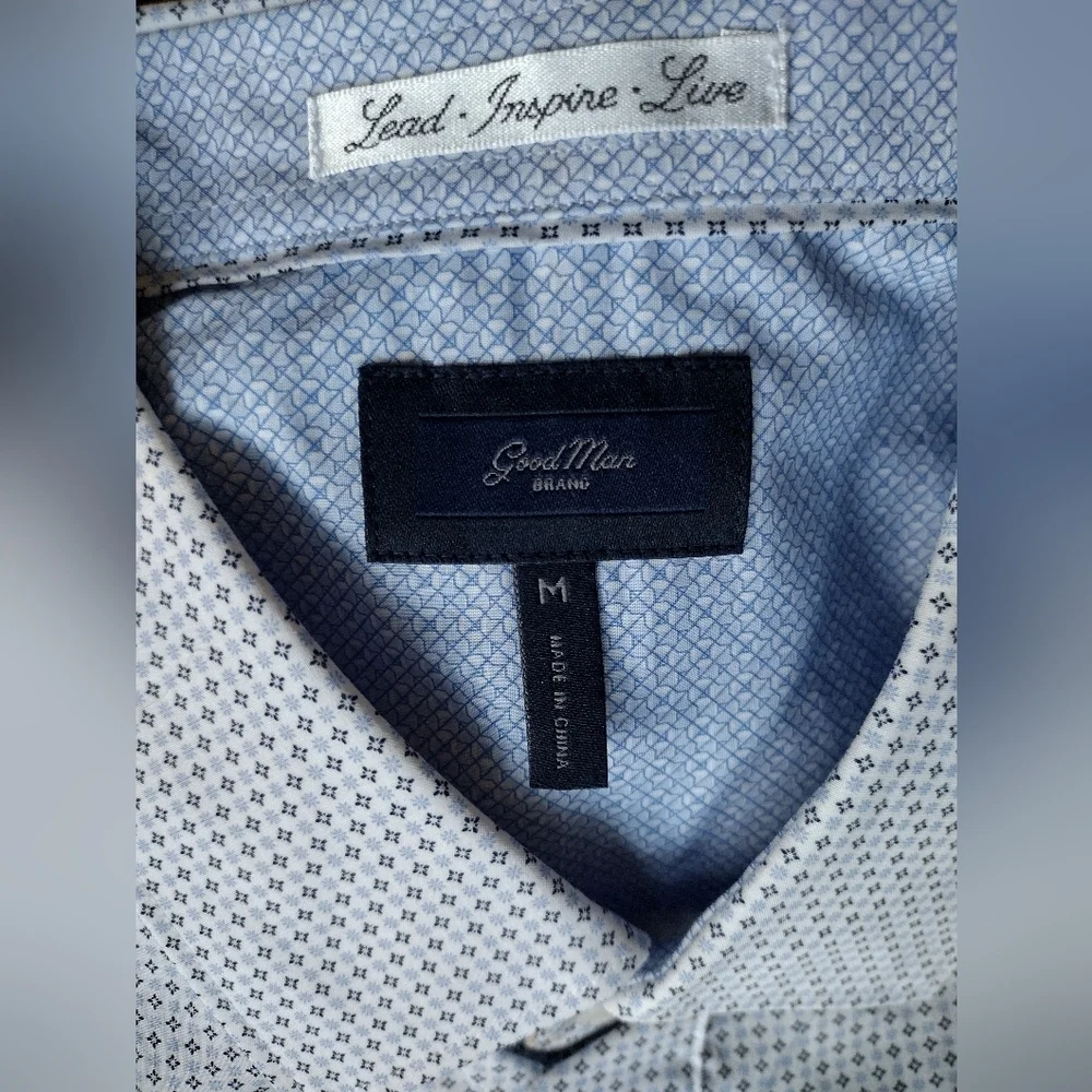 Good Man Brand Button Down Short Sleeve Shirt Medium NWOT - Picture 5 of 12